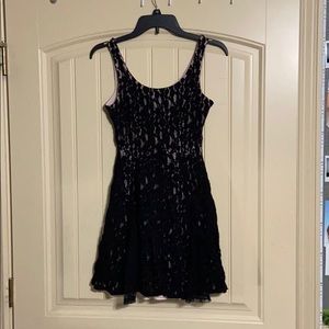 black and pink dress